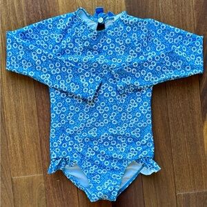 Minnow Blue Floral Kids Swimwear